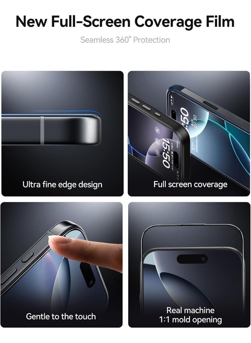 شاشة حماية من الزجاج مقوى 9H ESD Anti Static برميم مضادة للصدمات بحافة سوداء متوافقة مع آيفون 17 برو - Image 5